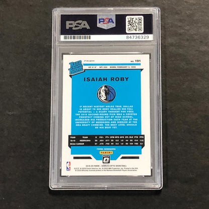 2019-20 Donruss Optic Rated Rookie Holo #191 Isaiah Roby Signed Card PSA Slabbed