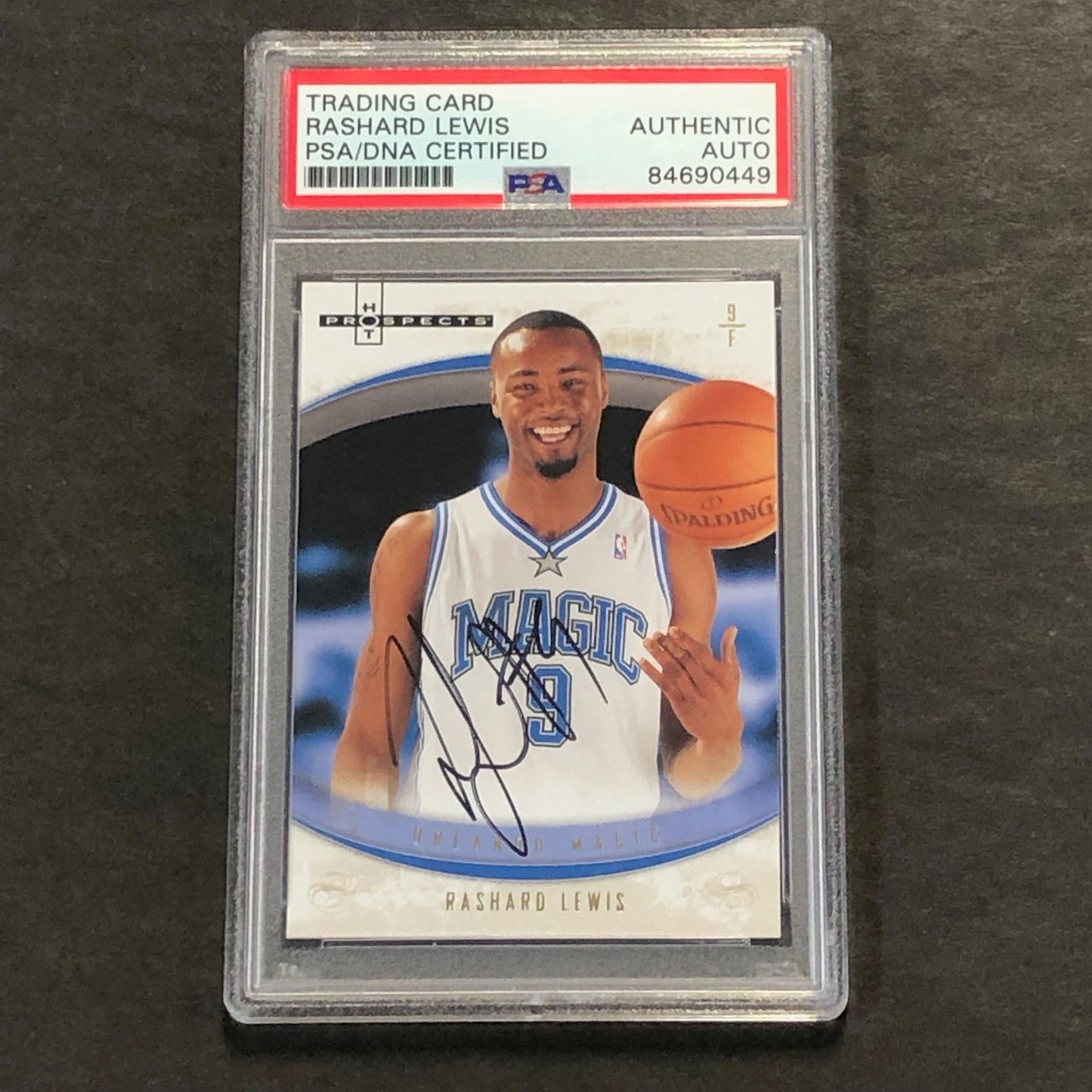 2007-08 NBA Fleer Basketball #18 Rashard Lewis Signed Card AUTO PSA/DNA Slabbed