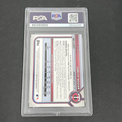 2022 Bowman Chrome Prospects #BCP-1 Carlos Aguiar signed card PSA Auto 10