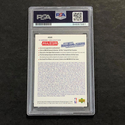 2004 Upper Deck All Stars #AS21 Baron Davis Signed Card PSA Slabbed