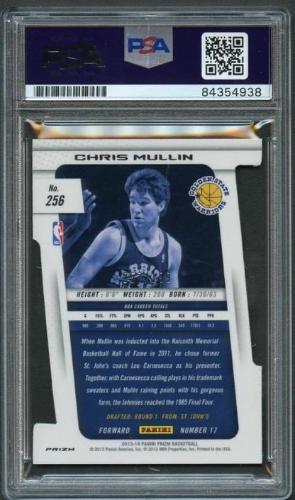 2013-14 Prizm Light Be Die-Cut #256 Chris Mullin Signed Card AUTO Grade 10 PSA S