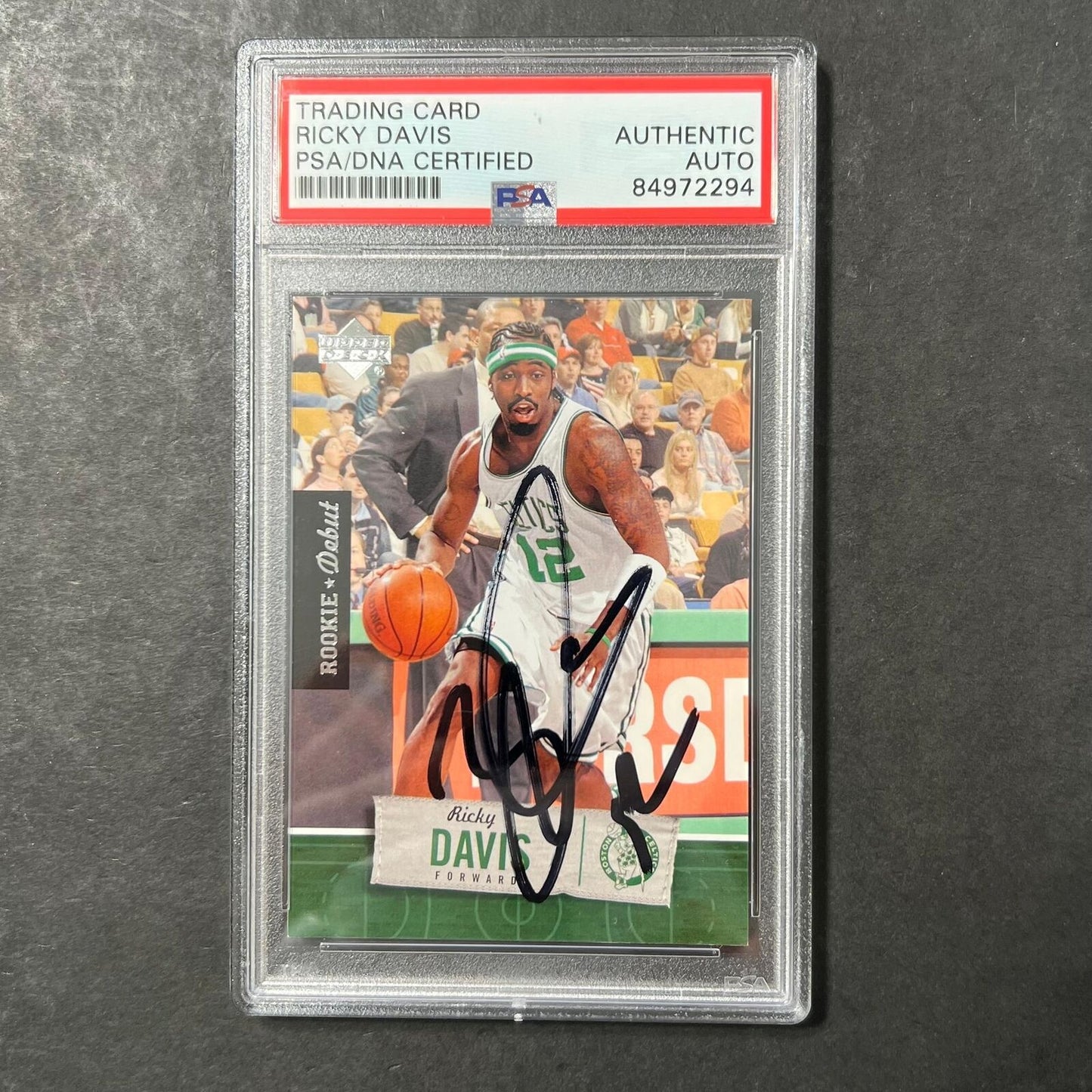 2005-06 Upper Deck #5 Ricky Davis Signed Card AUTO PSA Slabbed Celtics