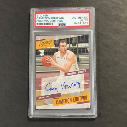 2021 Panini Chronicles Prestige Draft Picks #PBCKR Cameron Krutwig Signed Card A
