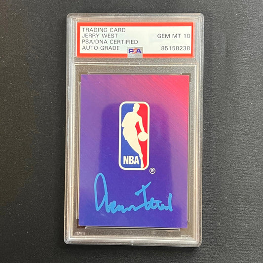 1995 Skybox Answer Card #420 Jerry West signed Trading Card PSA/DNA AUTO 10 Slab