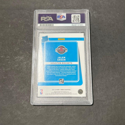 2021 Donruss Rated Rookie #209 Jalen Green Signed card PSA Slabbed Auto Rockets