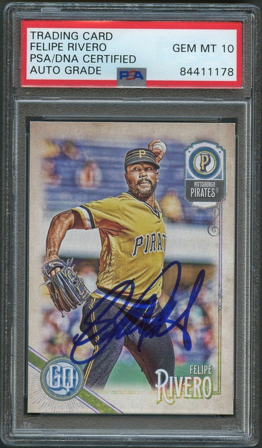 2018 Topps Gypsy Queen #31 Felipe Vazquez Signed Card PSA Slabbed Auto Grade 10