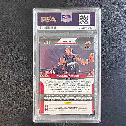 2020-21 Panini Prizm #213 Kendrick Nunn Signed Card AUTO PSA/DNA Slabbed Heat