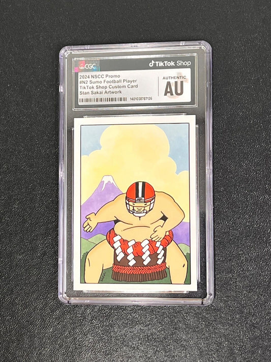 2024 NSCC Sumo Football Player Stan Sakai Artwork #N2 Authentic Slabbed Card