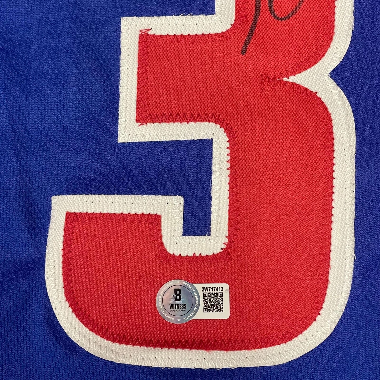 Rasheed Wallace signed Jersey Beckett Detroit Pistons Autographed
