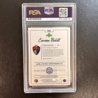 2021 Parkside NWSL Premier Edition #161 Carson Pickett signed Card PSA/DNA AUTO