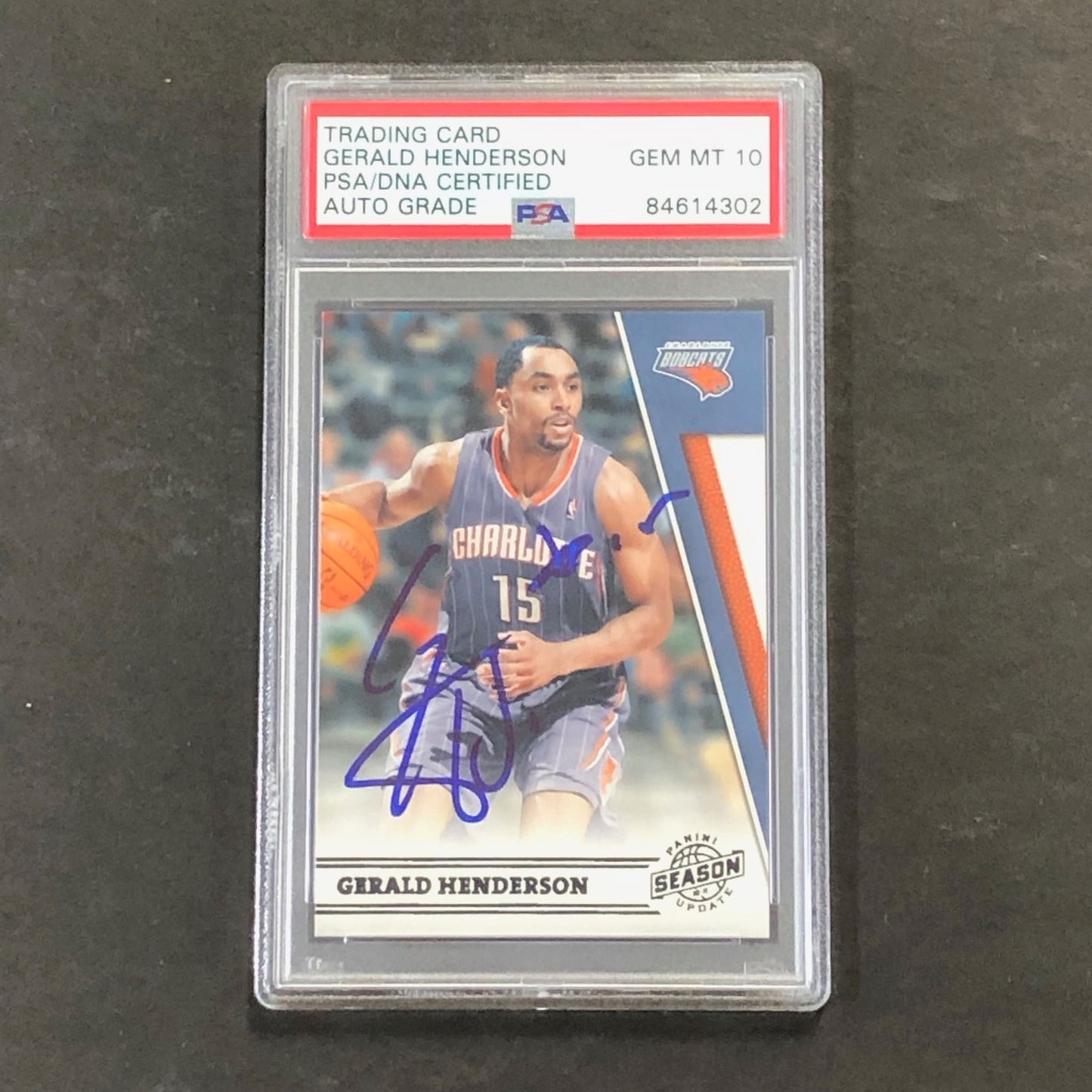 2010-11 Panini Season Update #76 Gerald Henderson Signed AUTO 10 PSA Slabbed Bob