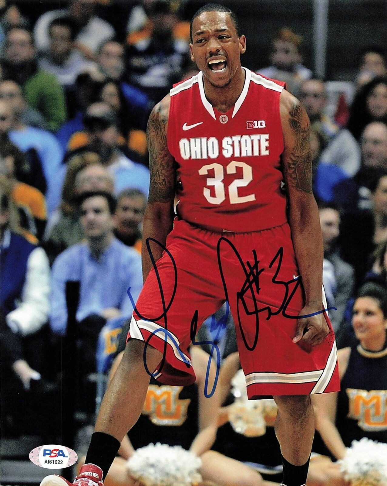 LENZELLE SMITH JR. signed 8x10 Photo PSA/DNA Ohio State Autographed