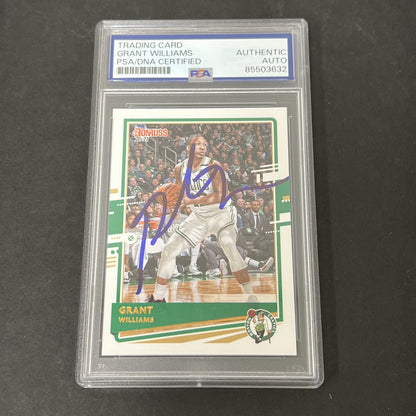 2020-21 Panini Donruss #72 Grant Williams signed card PSA Celtics