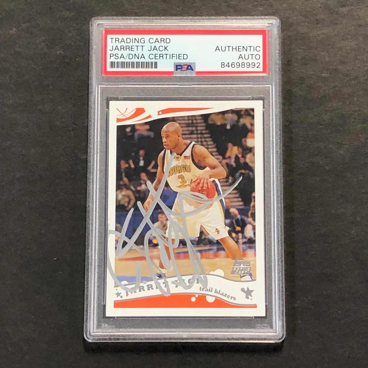 2005 Topps #242 Jarrett Jack Signed Card AUTO PSA Slabbed RC Trail Blazers