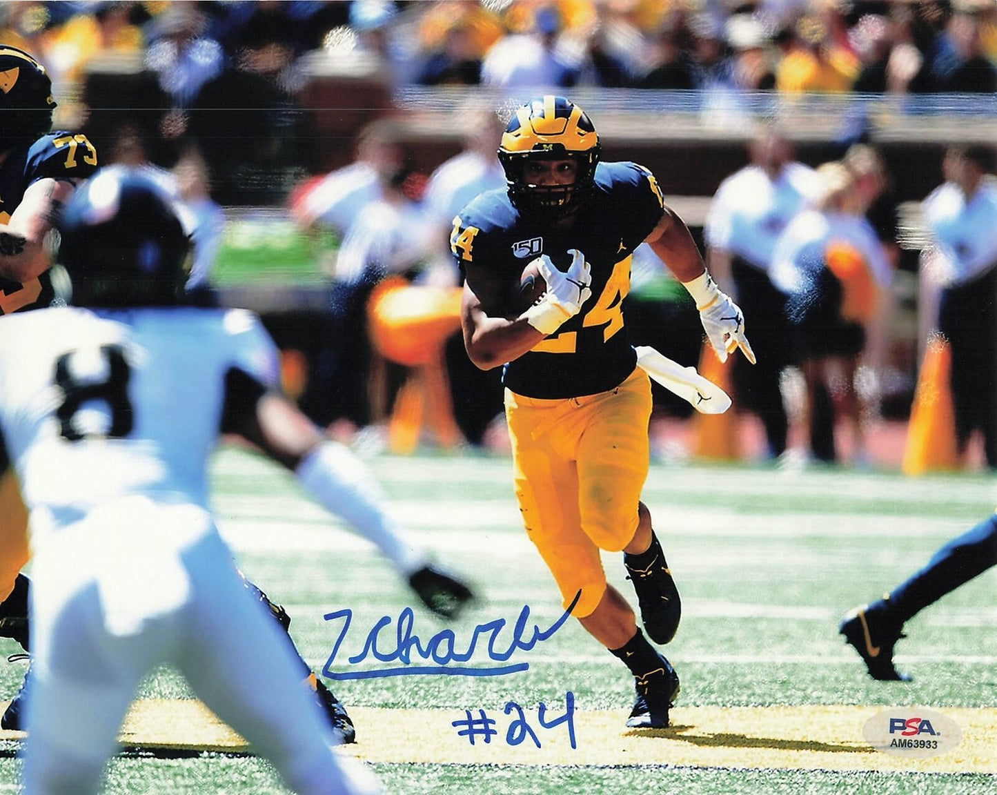 Zach Charbonnet Signed 8x10 photo PSA/DNA Michigan Autographed