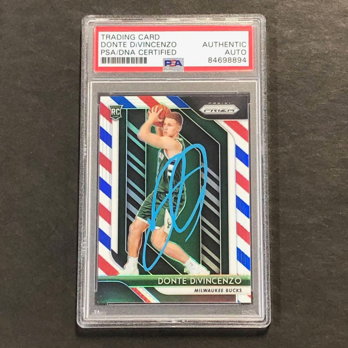 2018-19 Panini Prizm #246 DONTE DIVINCENZO Signed Card AUTO PSA/DNA Slabbed RC B