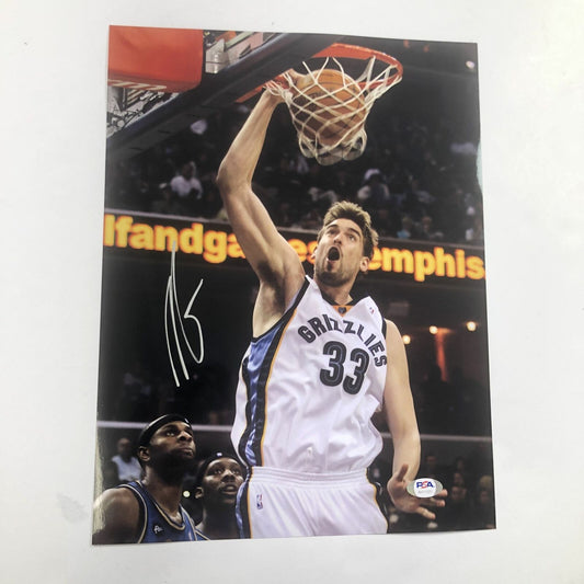 Marc Gasol Signed 11x14 Photo PSA/DNA Memphis Grizzlies Autographed Raptors