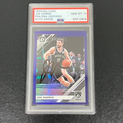 2019-20 Panini Prizm #122 Joe Harris Signed Card GEM MT 10 PSA Slabbed Brooklyn