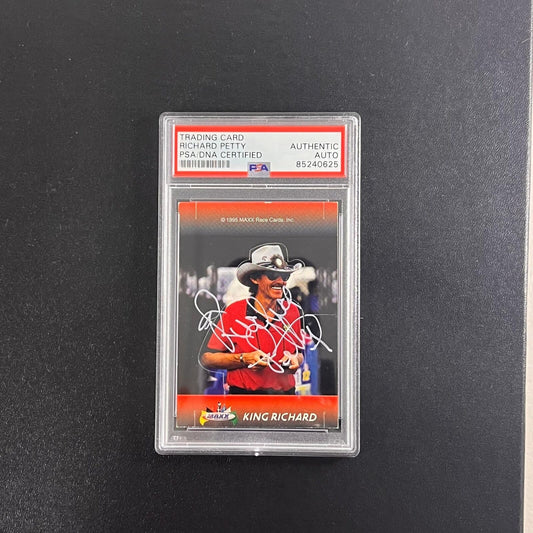 1993 MAXX Memorable Moment #6 Richard Petty Signed Card AUTO PSA Slabbed Nascar