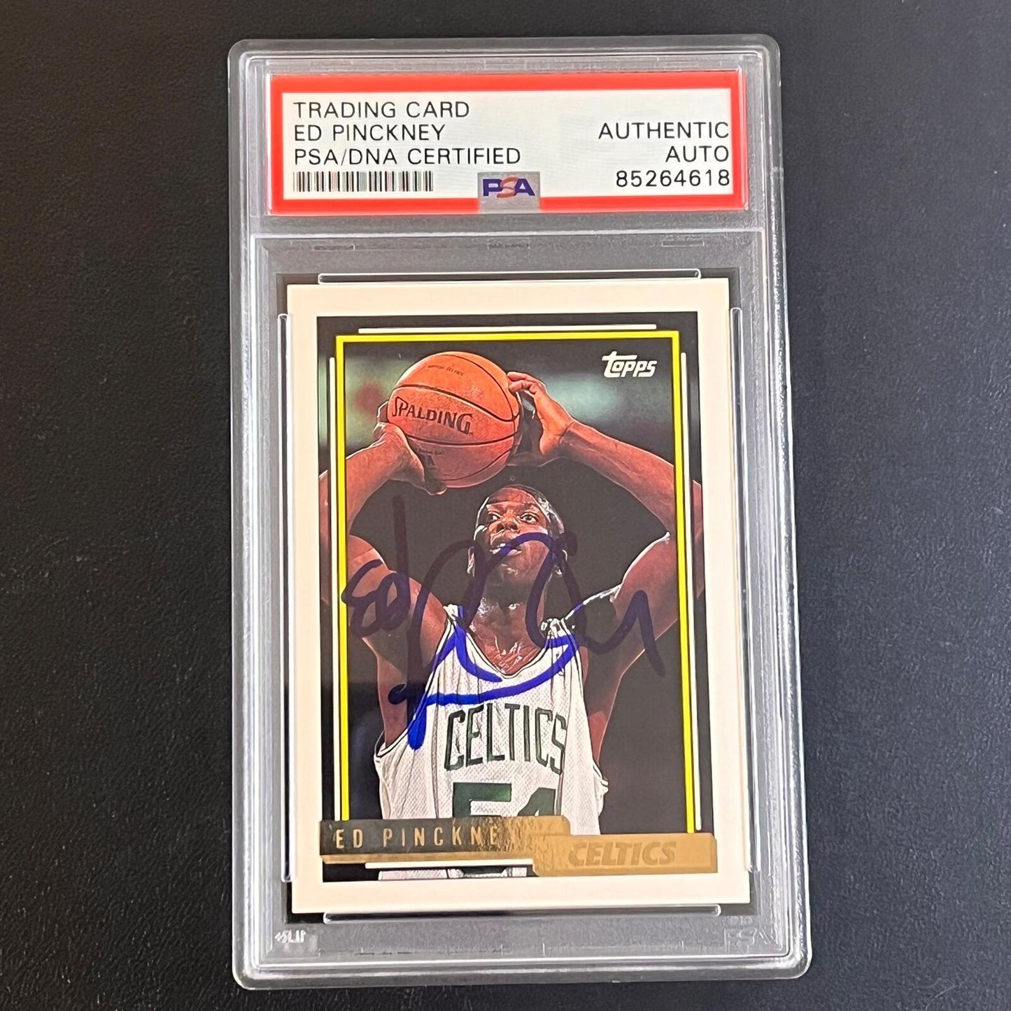 1992-93 NBA Topps #234 Ed Pinckney Signed Card AUTO PSA Slabbed Celtics