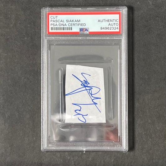 Pascal Siakam signed cut PSA/DNA slabbed Auto Autographed Raptors