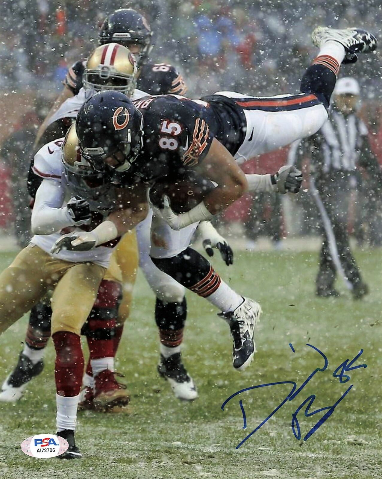 DANIEL BROWN Signed 8x10 photo PSA/DNA Chicago Bears Autographed