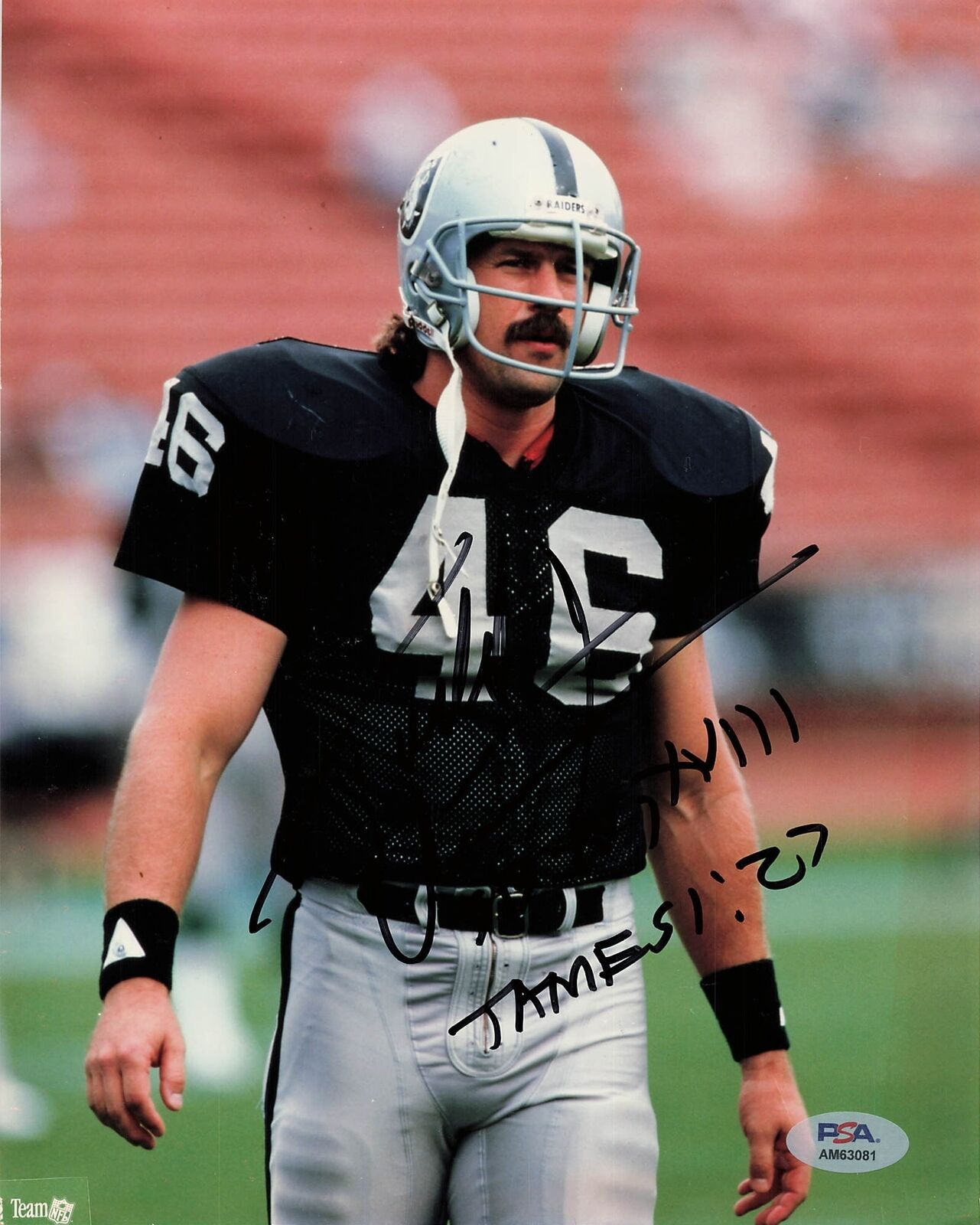 Todd Christiansen signed 8x10 photo PSA/DNA Raiders Autographed