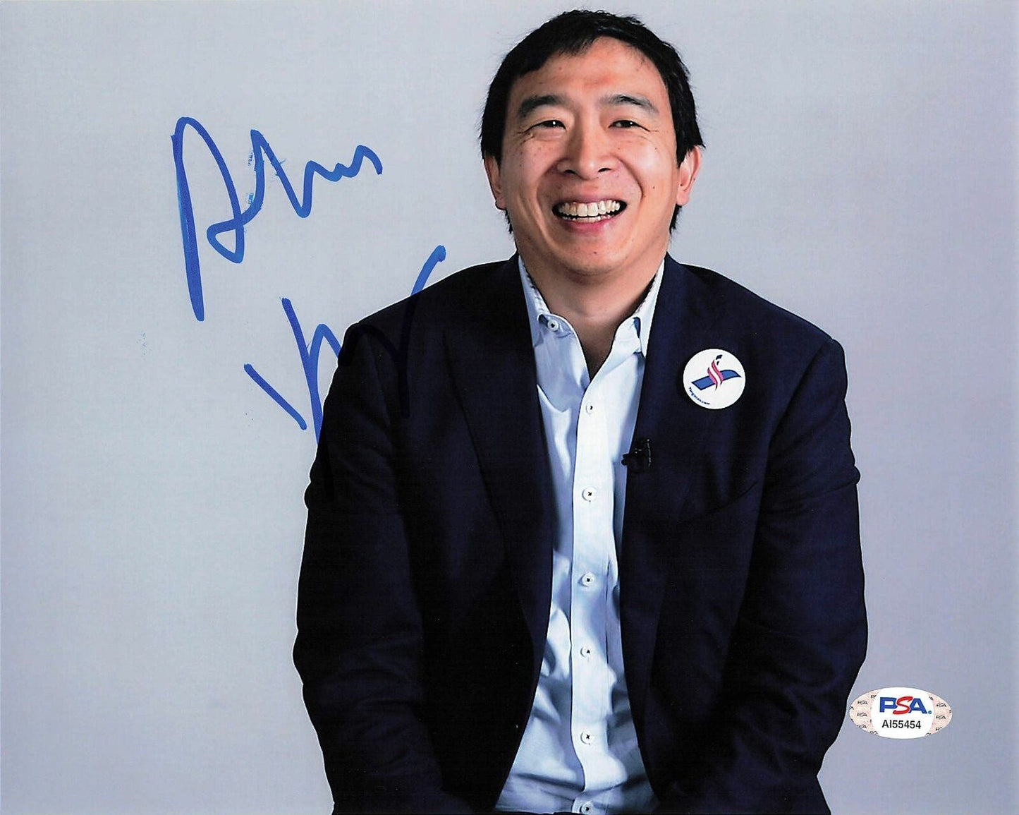 ANDREW YANG signed 8x10 photo PSA/DNA Autographed