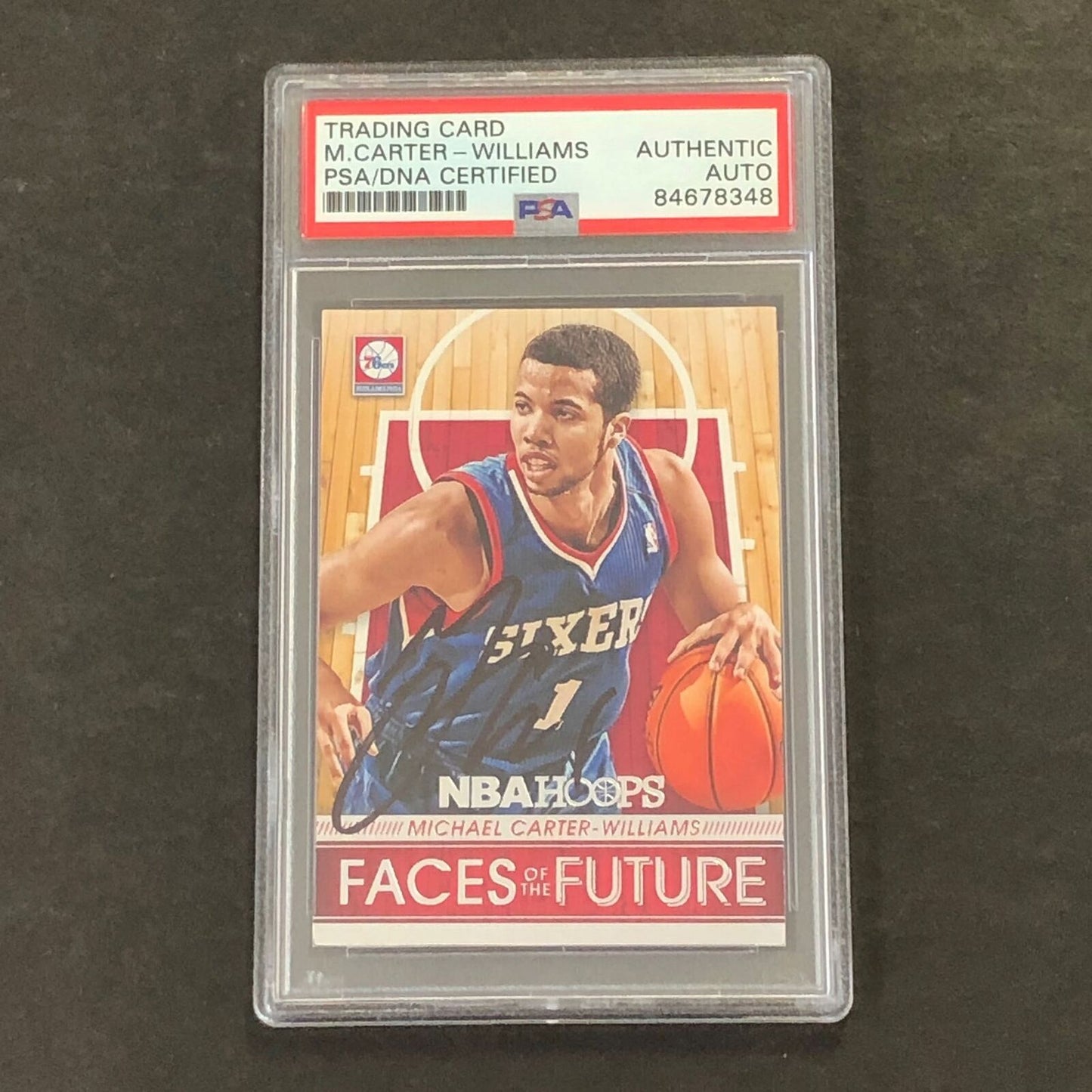 2014-15 Panini Hoops #4 Michael Carter-Williams Signed Card PSA Slabbed 76ers