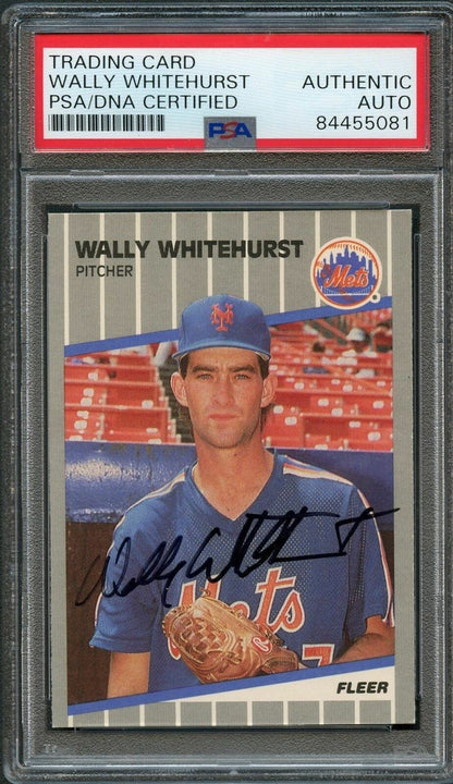 1989 Fleer Update Baseball # U-103 Wally Whitehurst Signed Card PSA Slabbed Auto