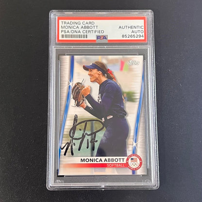 2021 Topps Softball #24 Monica Abbott Signed PSA Slabbed USA Softball