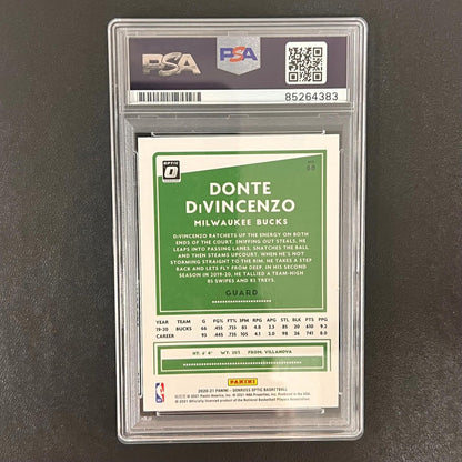2020-21 Panini Donruss Optic #68 DONTE DIVINCENZO Signed Card AUTO PSA/DNA Slabb