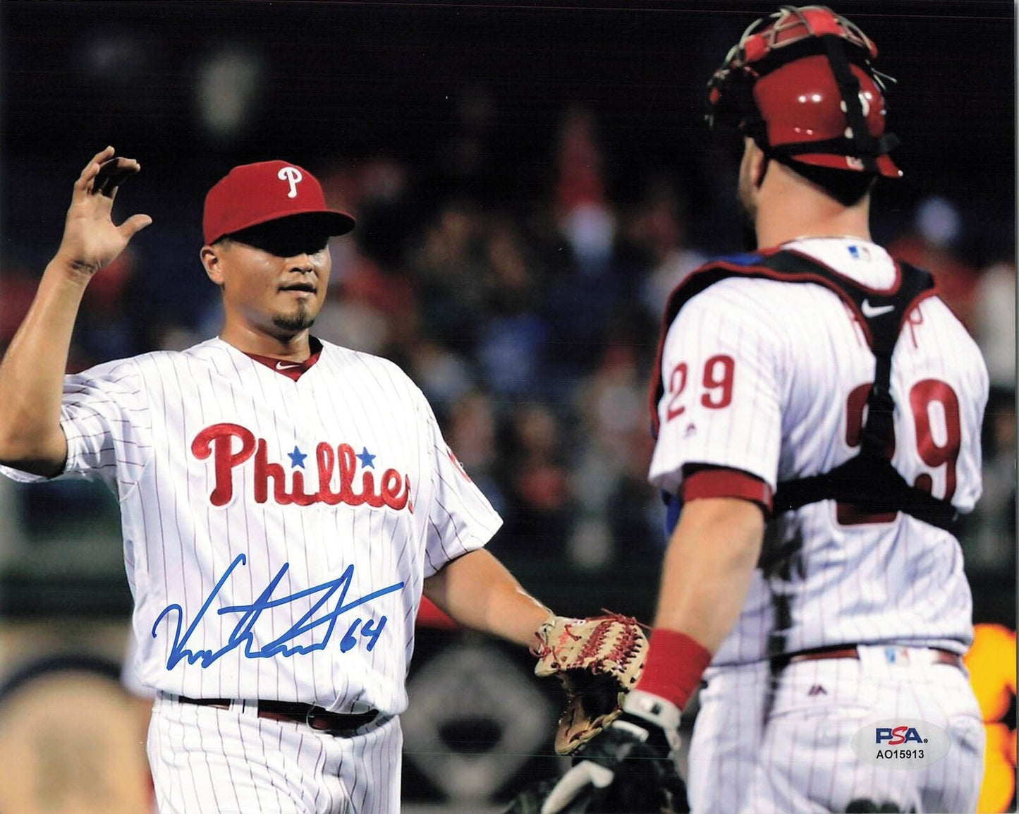 VINCENT VELASQUEZ signed 8x10 photo PSA/DNA Philadelphia Phillies Autographed