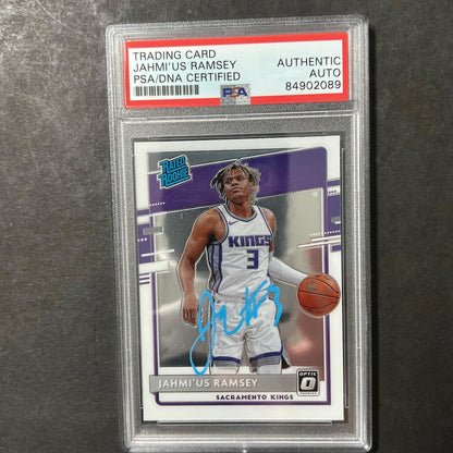 2020-21 Panini Donruss Optic #194 Jahmius Ramsey Signed Card AUTO PSA Slabbed Ki