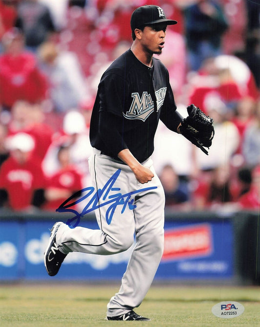 Leo Nunez signed 8x10 photo PSA/DNA FLorida Marlins Autographed