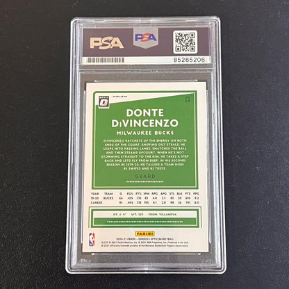 2020-21 Panini Donruss Optic #68 DONTE DIVINCENZO Signed Card AUTO PSA/DNA Slabb