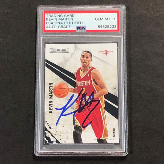 2010-11 Panini Rookies and Stars #54 Kevin Martin Signed Card AUTO 10 PSA Slabbe