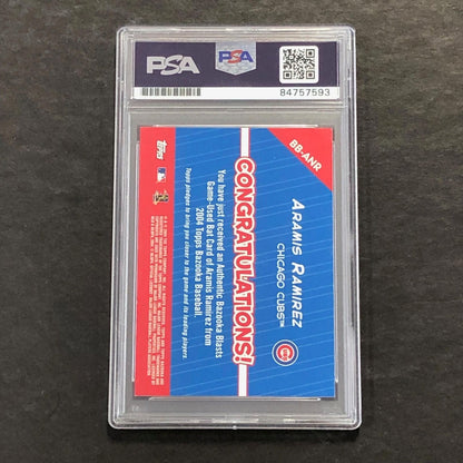 2004 Topps Bazooka #BB-ANR Aramis Ramirez Card PSA Slabbed Auto Cubs