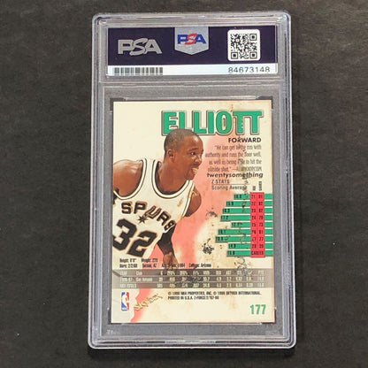 1998-99 Z Force #177 Sean Elliott Signed Card Auto 10 PSA Slabbed Spurs