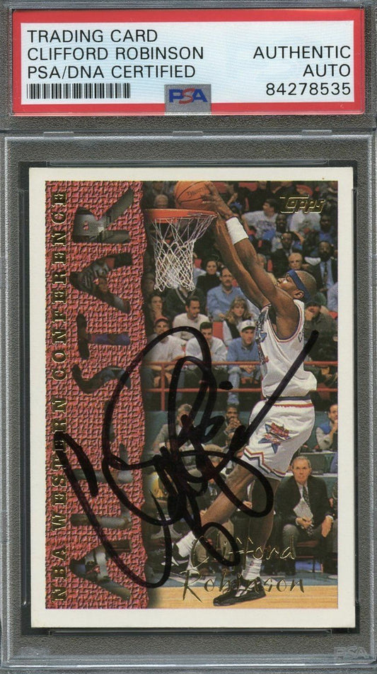 1994 Topps #193 Clifford Robinson Signed Card AUTO PSA Slabbed All Star