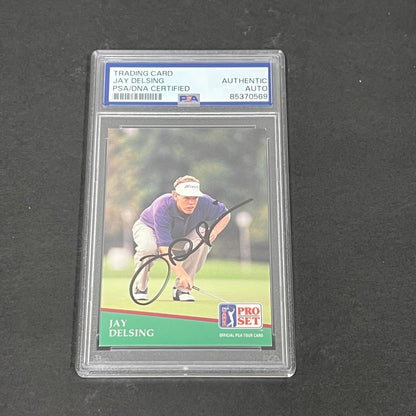 1990 PGA Tour Pro Set #142 Jay Delsing Signed Card PSA/DNA Autographed Slabbed G