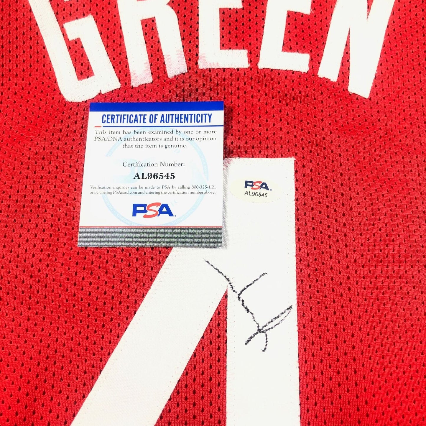 Jalen Green signed jersey PSA/DNA Houston Rockets Autographed