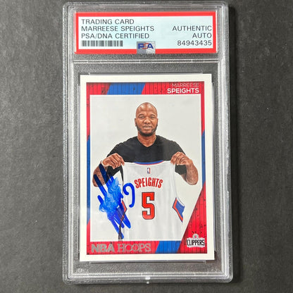 2016-17 Panini Hoops #253 Marreese Speights Signed Card AUTO PSA Slabbed Clipper