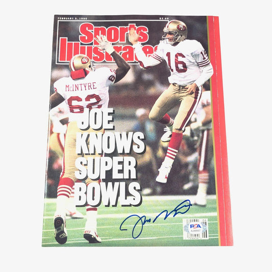 JOE MONTANA Signed SI Magazine PSA/DNA 49ers Autographed No Label