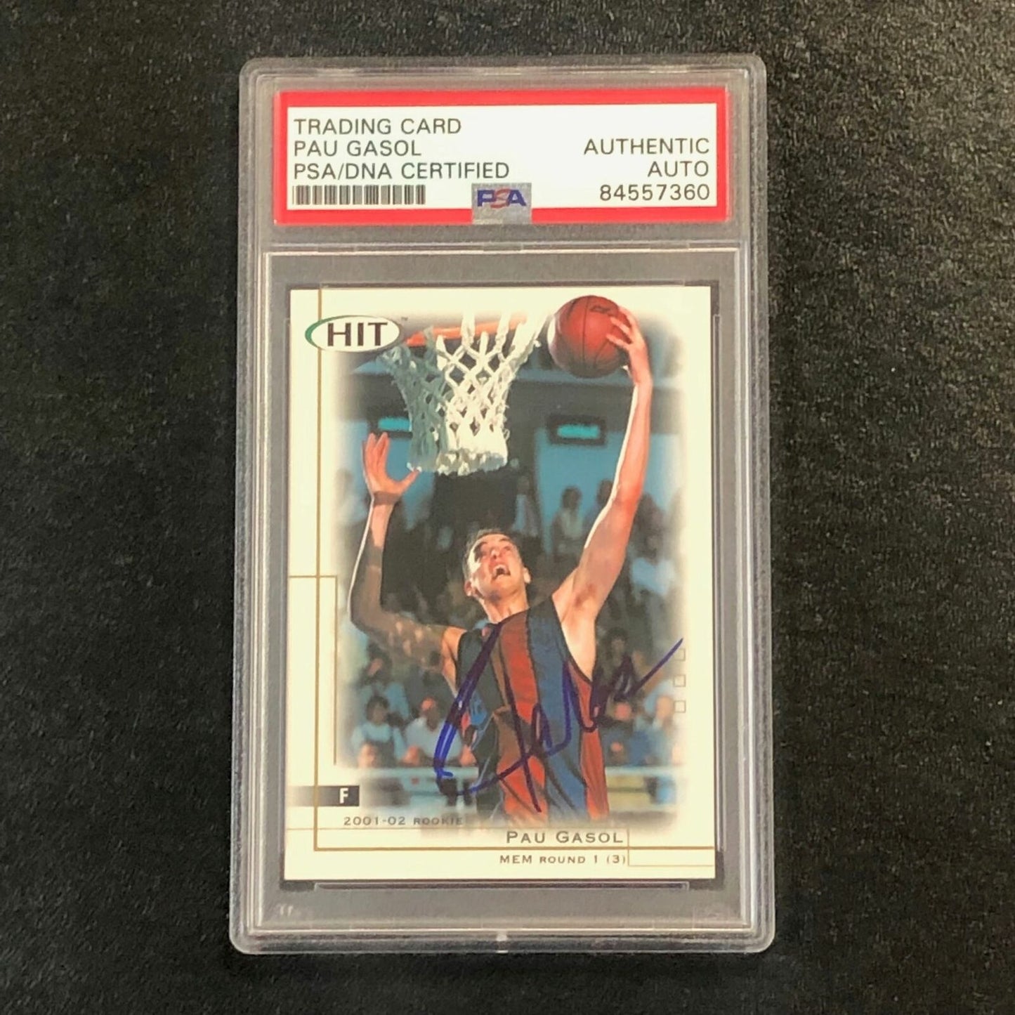 2001-02 Sage Hit #16 Pau Gasol Signed Card AUTO PSA Slabbed Grizzlies