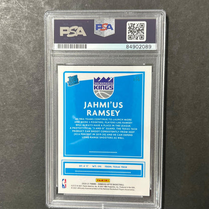 2020-21 Panini Donruss Optic #194 Jahmius Ramsey Signed Card AUTO PSA Slabbed Ki