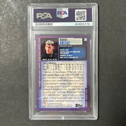 2000-01 Fleer Topps #36 Michael Doleac Signed Card AUTO PSA Slabbed Magic