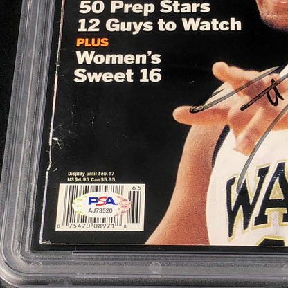 Tim Duncan signed ESPN magazine cover PSA Encapsulated San Antonio Spurs Autogra