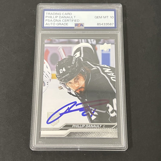 2023-24 Upper Deck Series 2 #330 Phillip Danault signed card PSA Auto 10