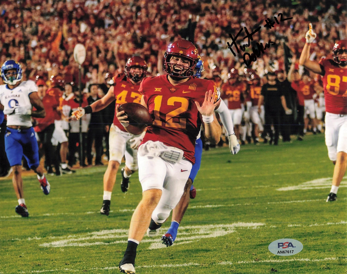 Hunter Dekkers signed 8x10 photo PSA/DNA Autographed Iowa State Football